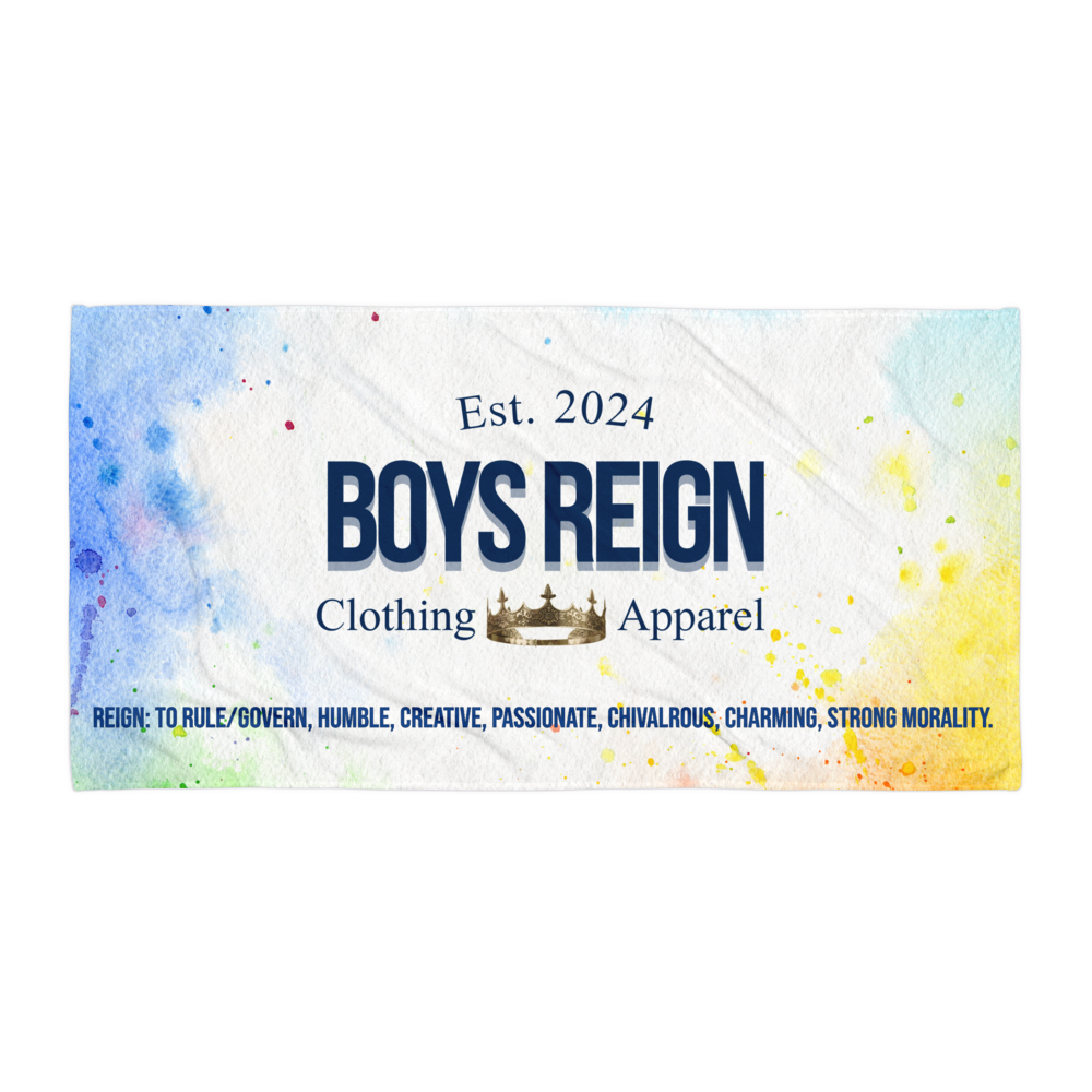Boys Reign Classic Towel Blue/ Colorspalsh - Boys Reign