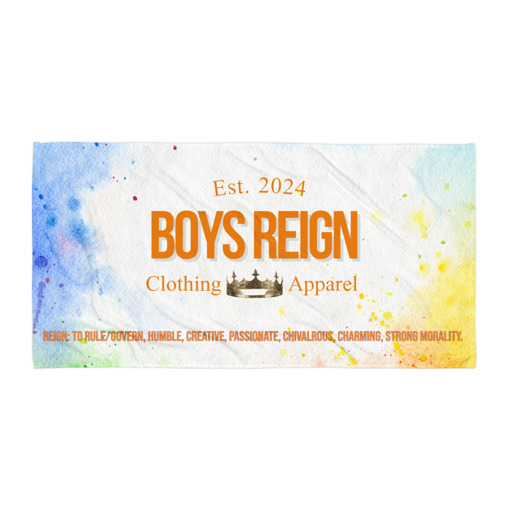 Boys Reign Classic Orange/ Colorsplash Towel - Boys Reign
