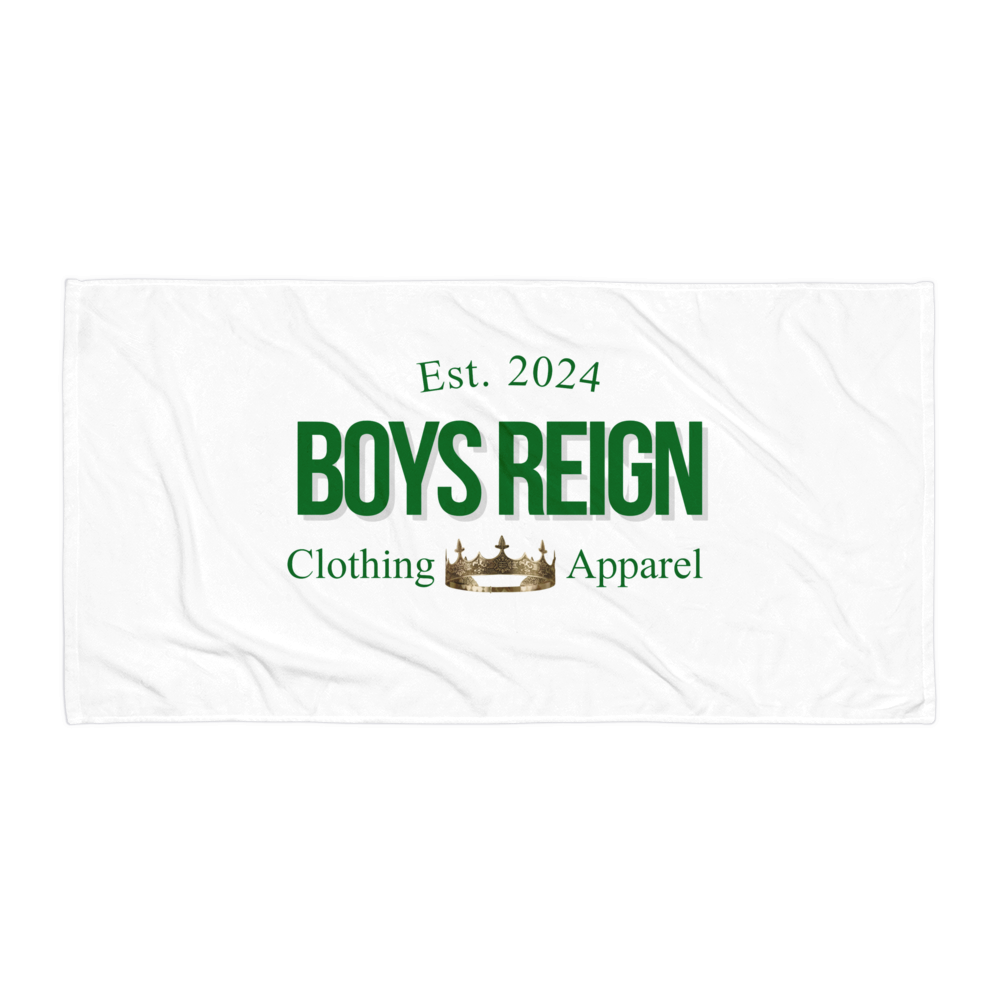 Classic Green/White Towel - Boys Reign