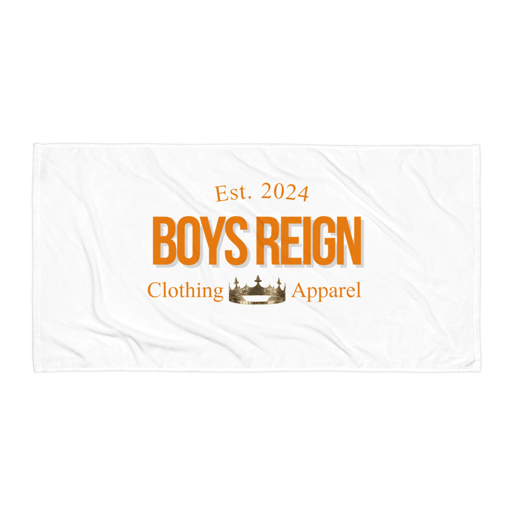 Classic Orange/White Towel - Boys Reign