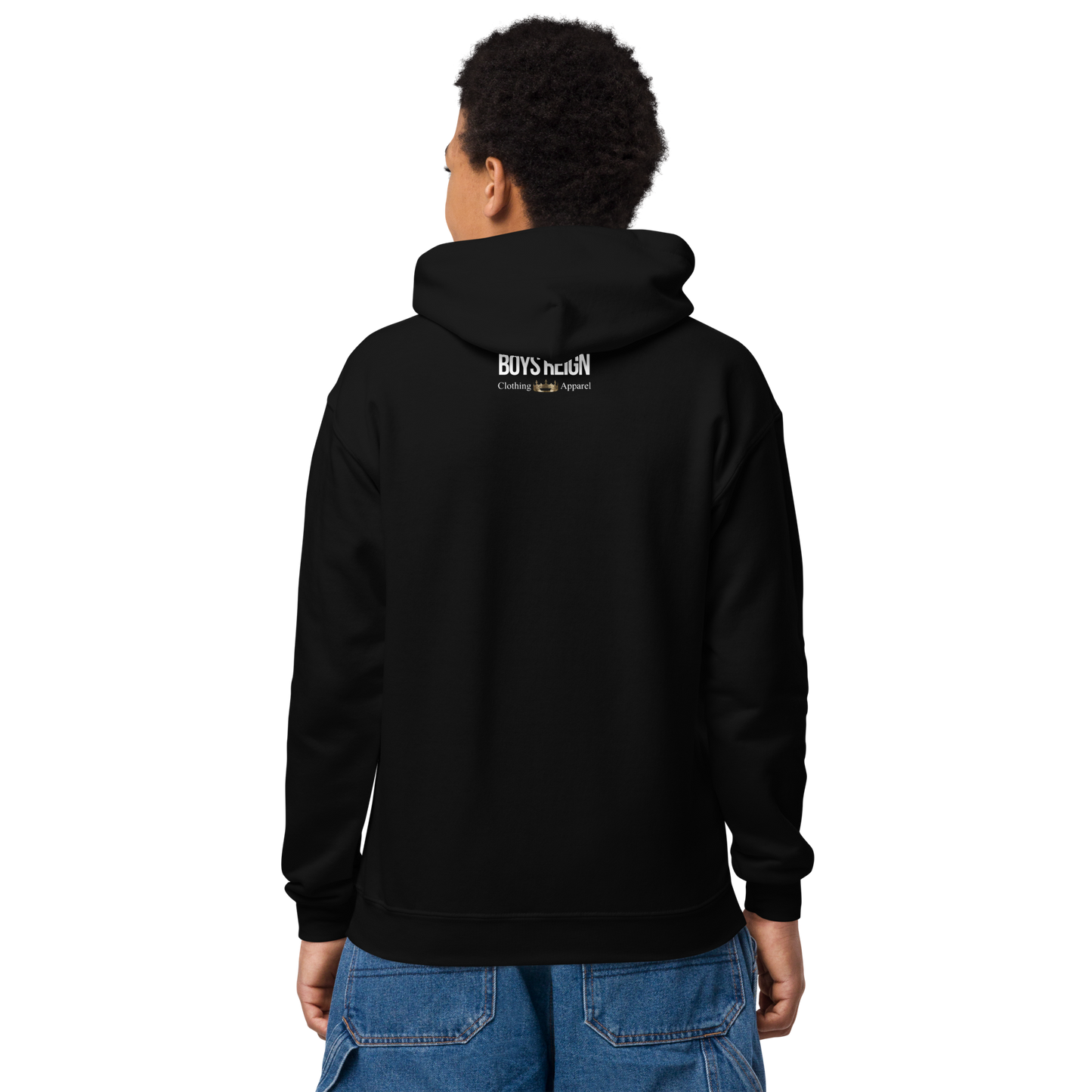 Boys Reign Youth Heavy Blend Hoodie -Classic White Boys Reign