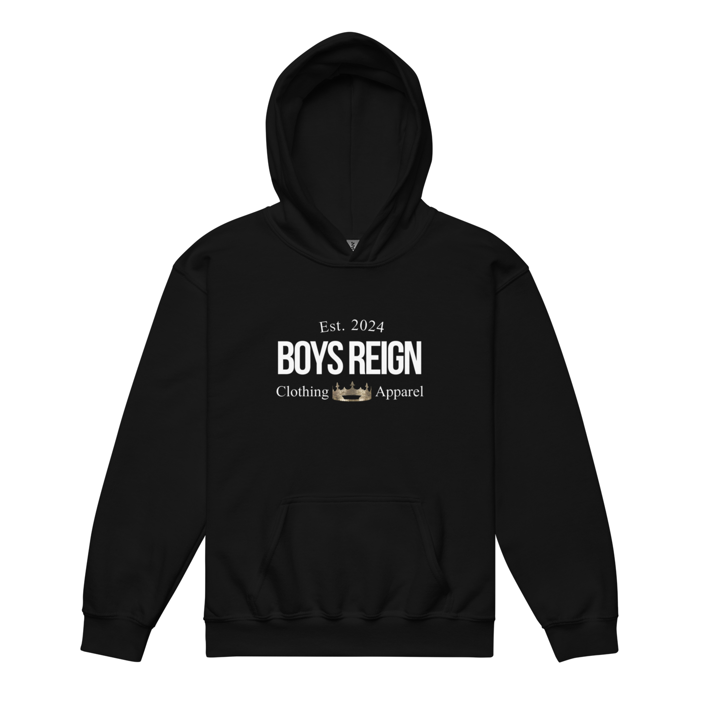 Boys Reign Youth Heavy Blend Hoodie -Classic White Boys Reign