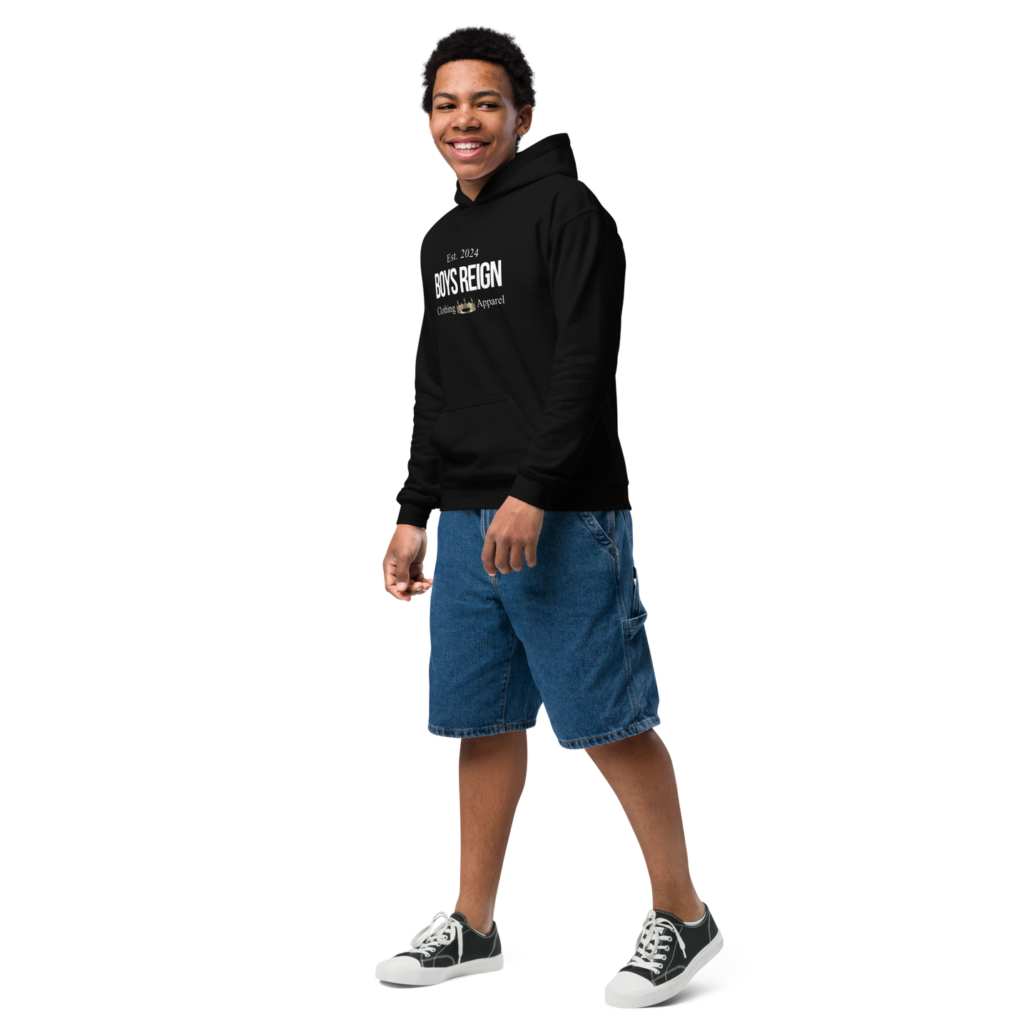 Boys Reign Youth Heavy Blend Hoodie -Classic White Boys Reign
