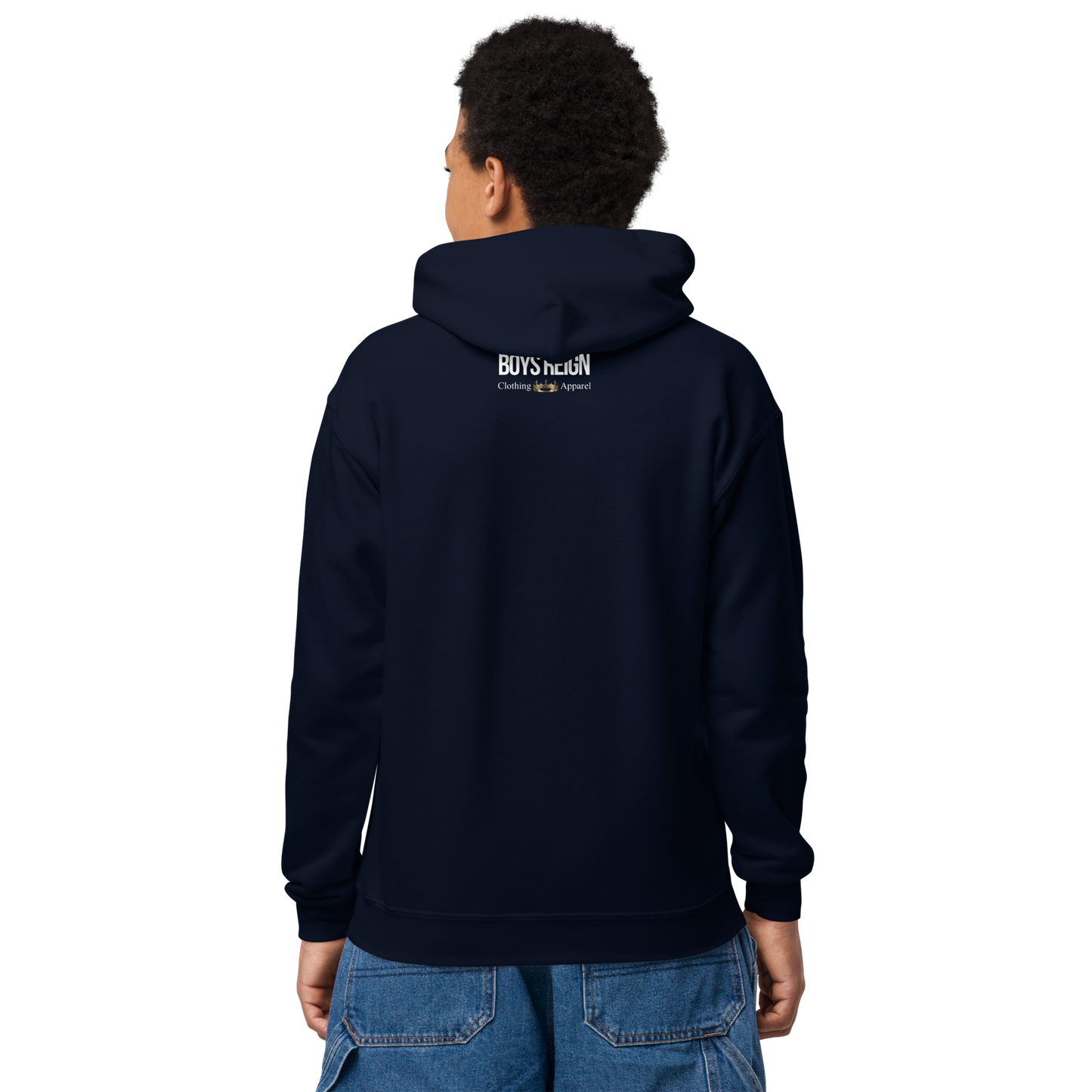 Boys Reign Youth Heavy Blend Hoodie -Classic White Boys Reign