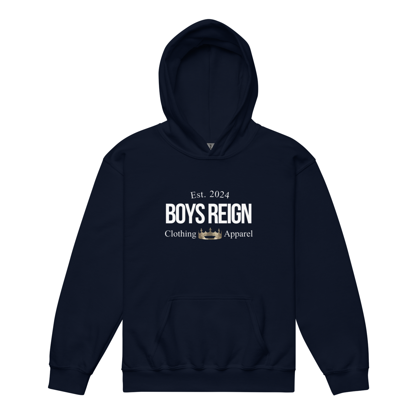 Boys Reign Youth Heavy Blend Hoodie -Classic White Boys Reign