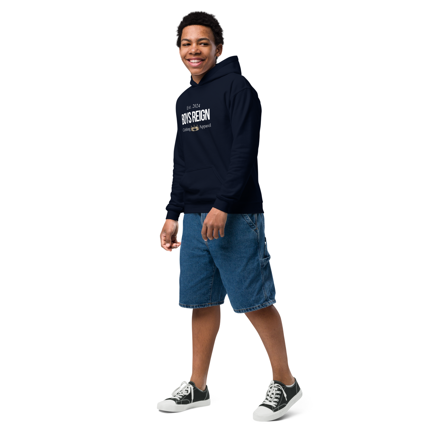 Boys Reign Youth Heavy Blend Hoodie -Classic White Boys Reign