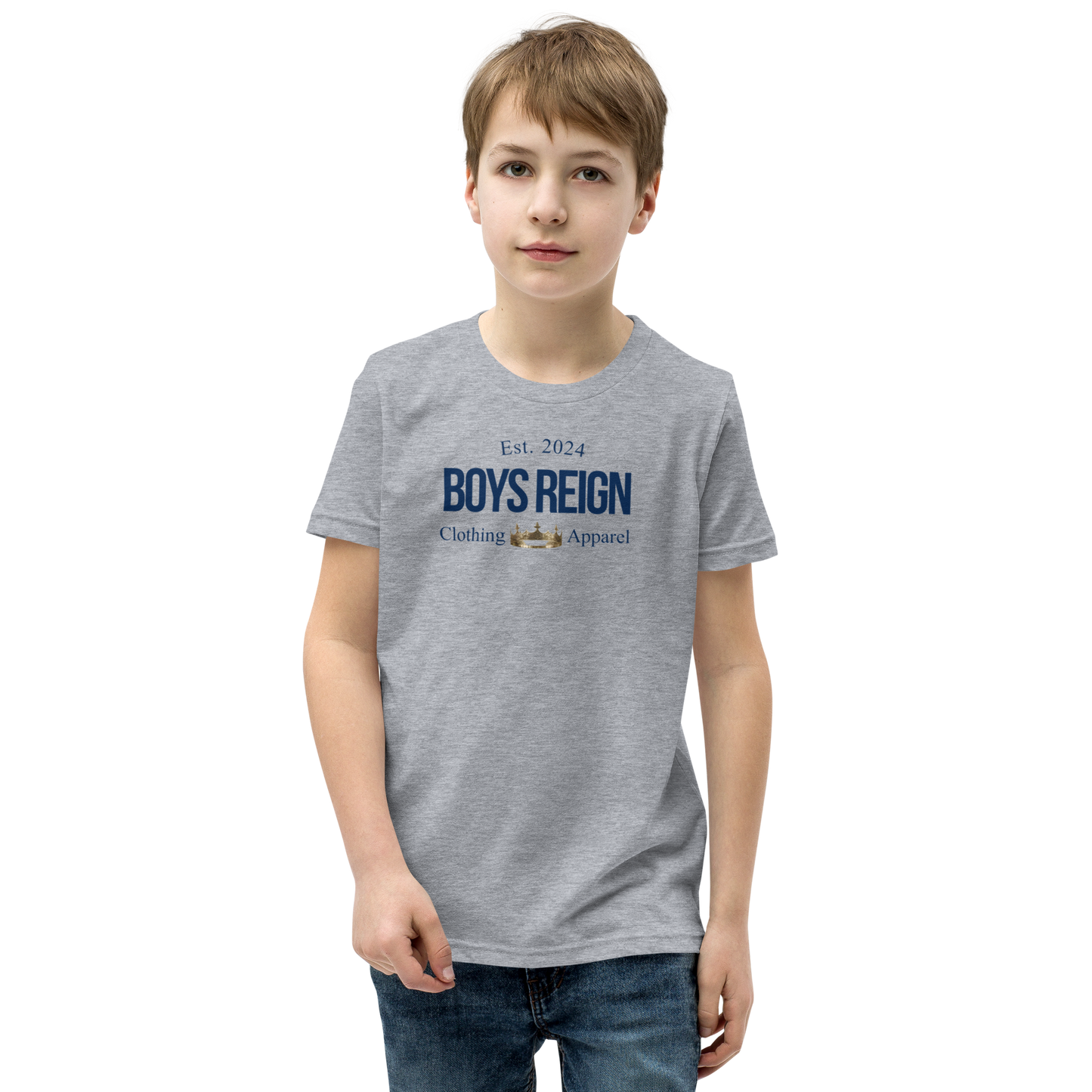 Boys Short Sleeve T-Shirt Classic Blue - Boys Reign