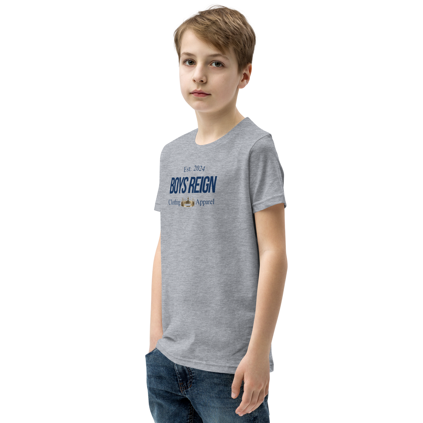 Boys Short Sleeve T-Shirt Classic Blue - Boys Reign