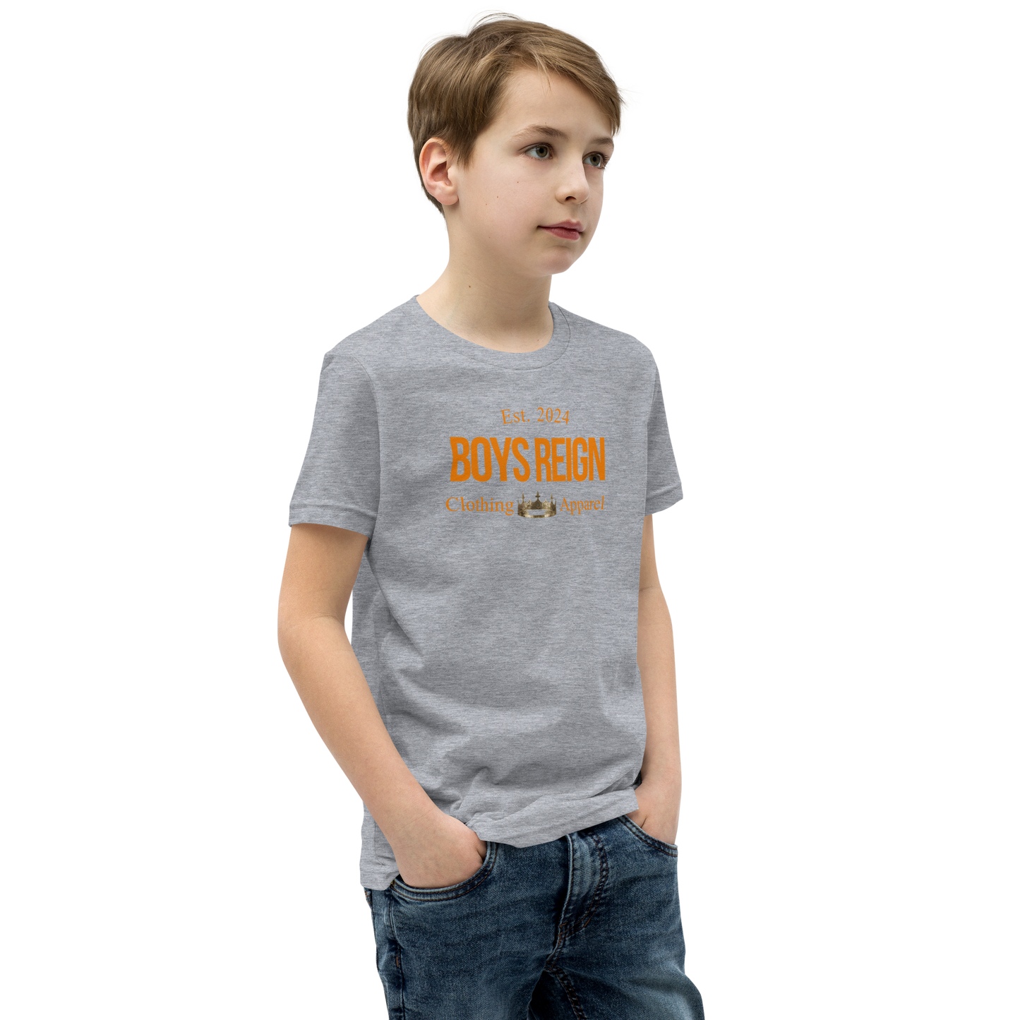 Boys Reign Short Sleeve T-Shirt Classic Orange - Boys Reign