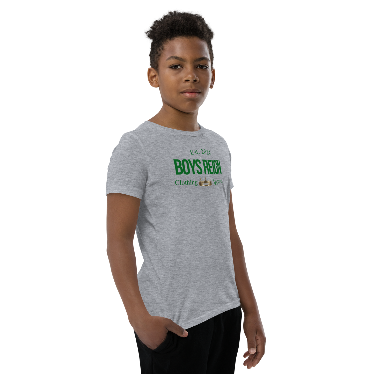 Boys Reign Short Sleeve T-Shirt Classic Green - Boys Reign