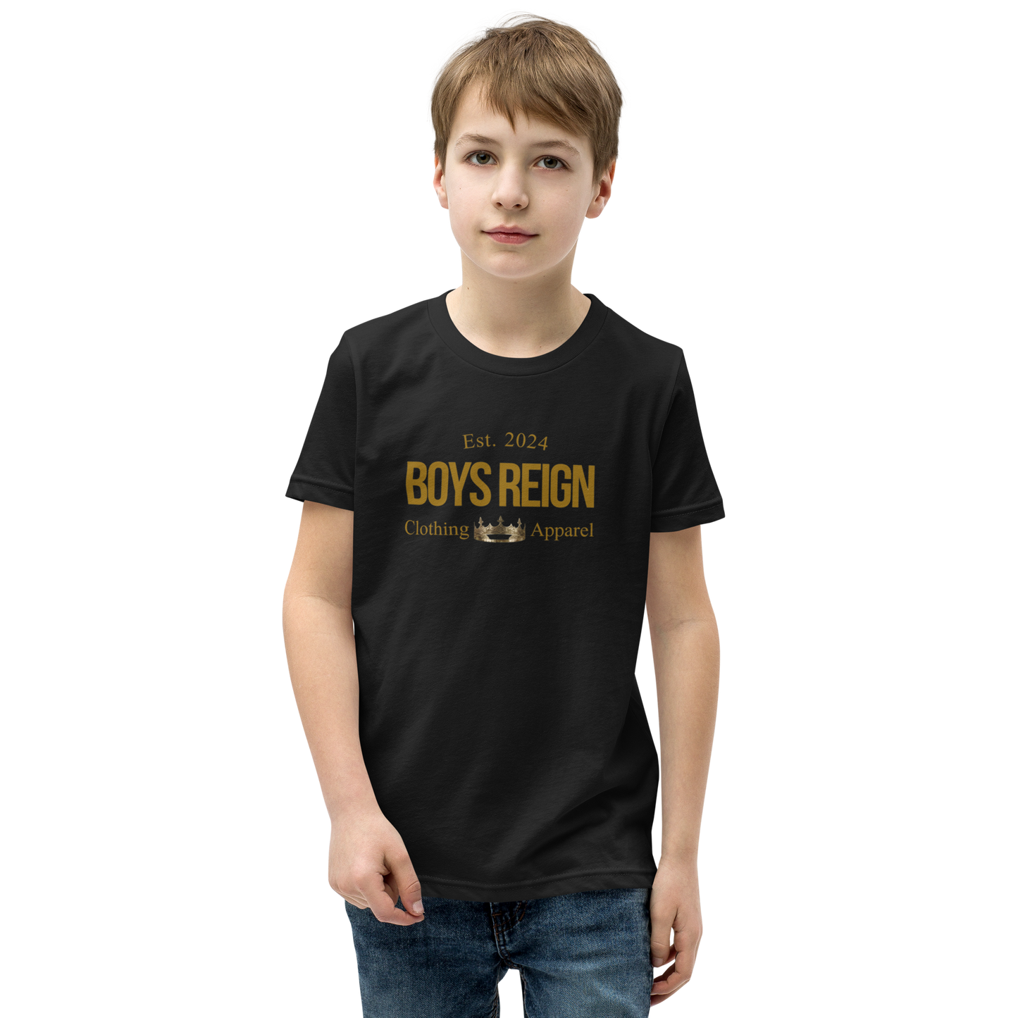 Boys Short Sleeve T-Shirt Classic Gold - Boys Reign