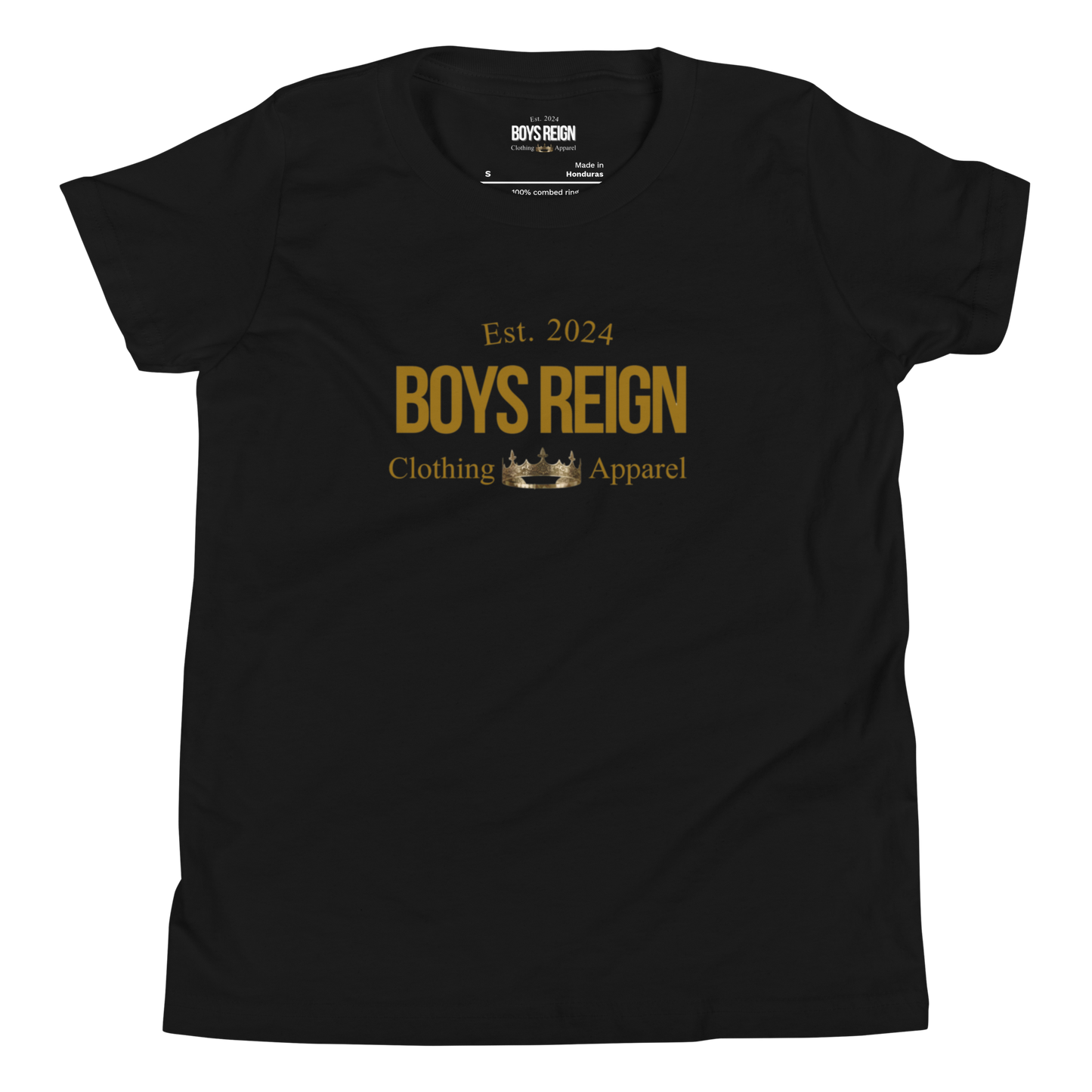 Boys Short Sleeve T-Shirt Classic Gold - Boys Reign