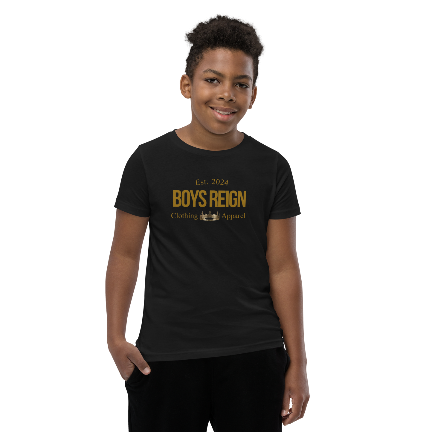Boys Short Sleeve T-Shirt Classic Gold - Boys Reign