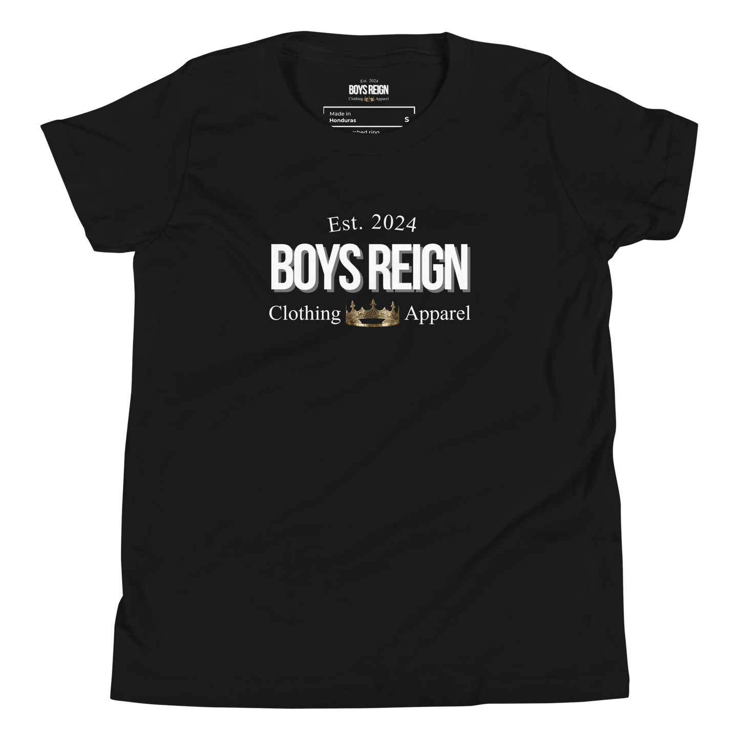 Boys Short Sleeve T-Shirt Classic White - Boys Reign