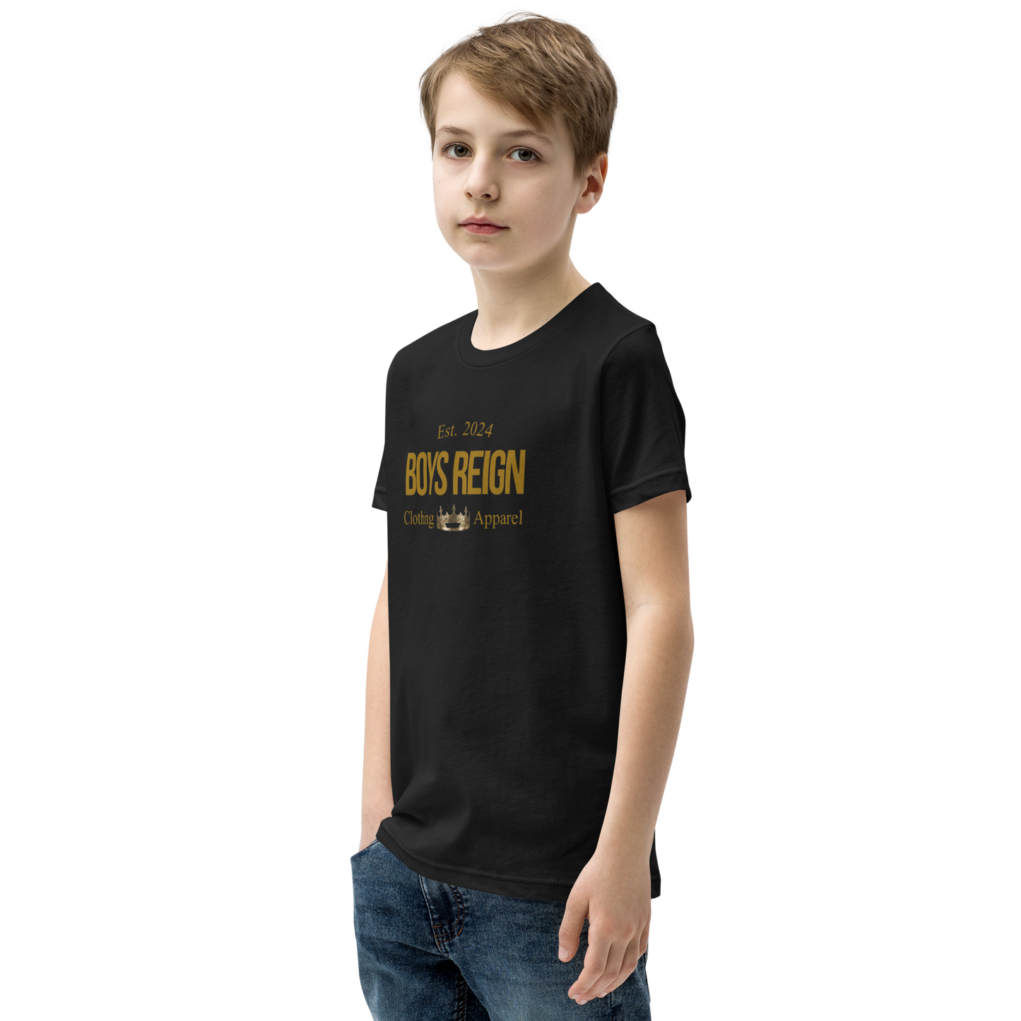 Boys Short Sleeve T-Shirt Classic Gold - Boys Reign