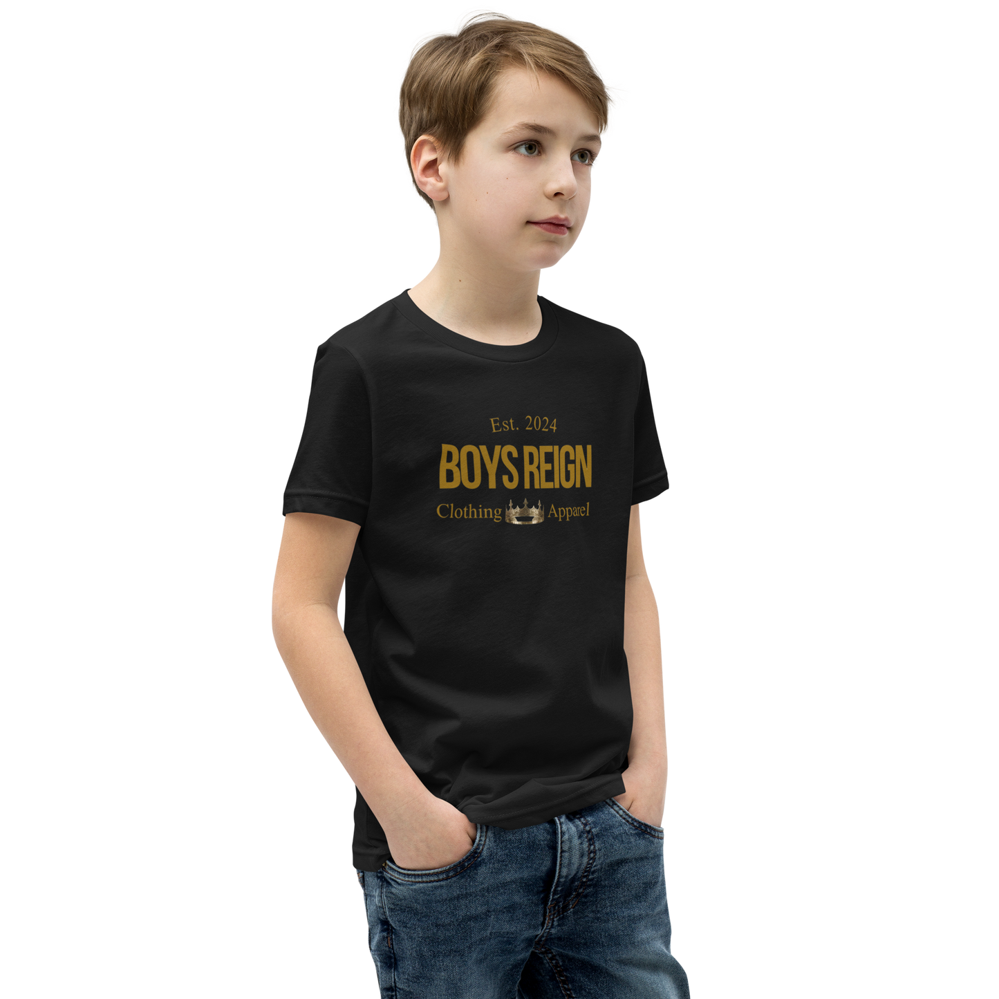 Boys Short Sleeve T-Shirt Classic Gold - Boys Reign