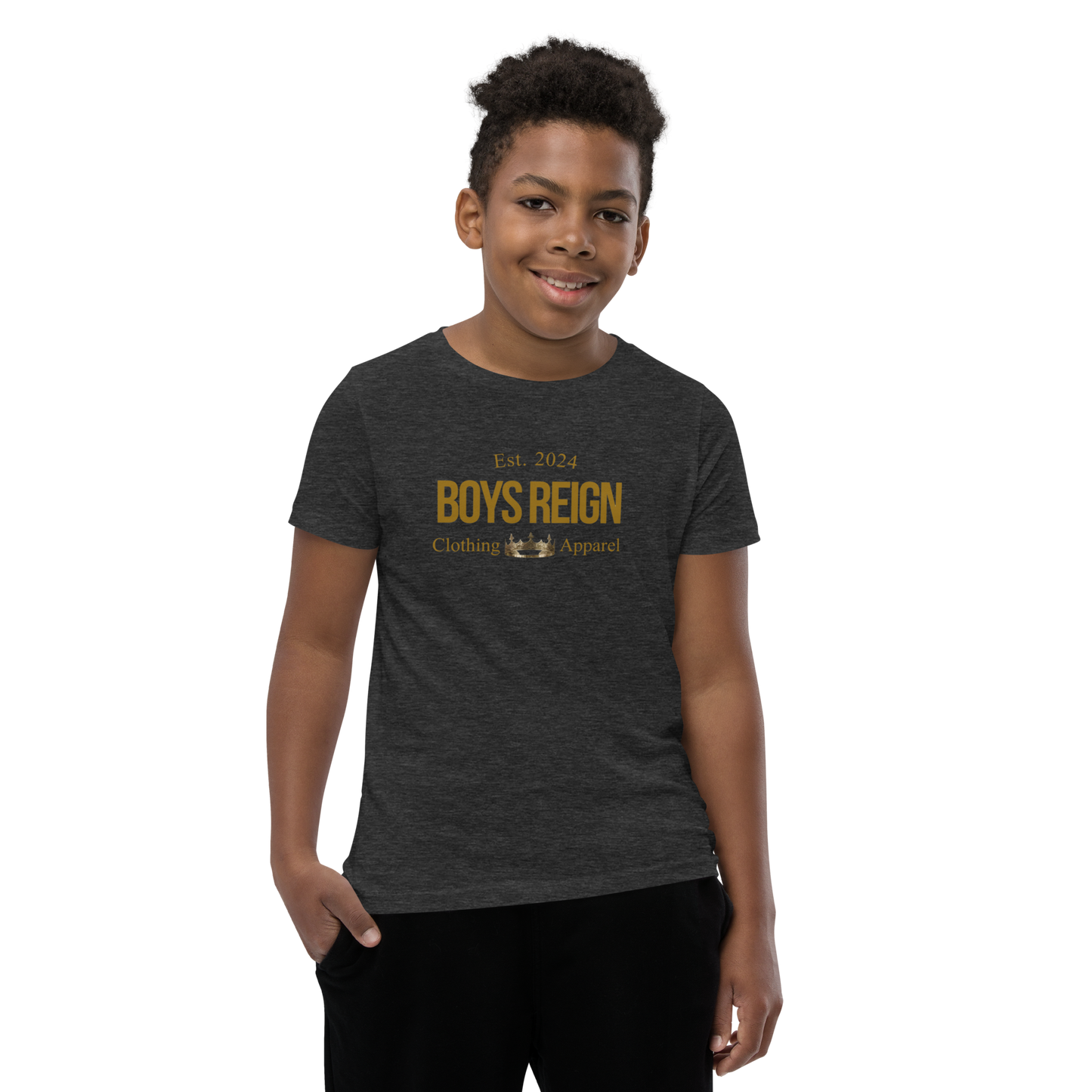 Boys Short Sleeve T-Shirt Classic Gold - Boys Reign