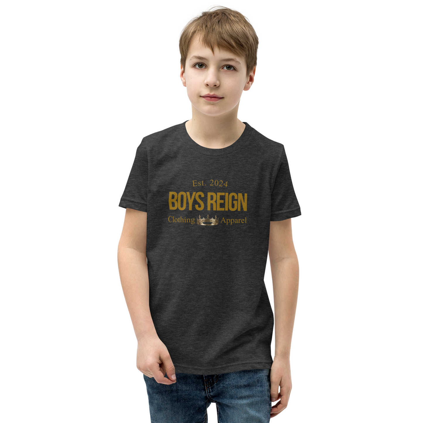 Boys Short Sleeve T-Shirt Classic Gold - Boys Reign