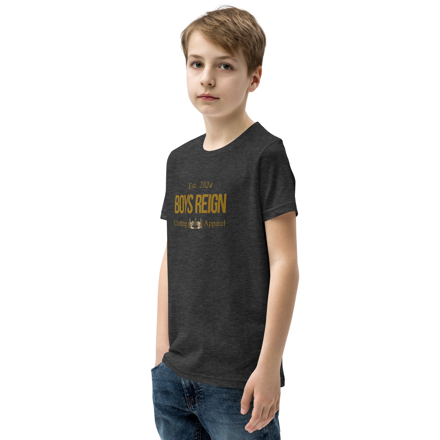 Boys Short Sleeve T-Shirt Classic Gold - Boys Reign