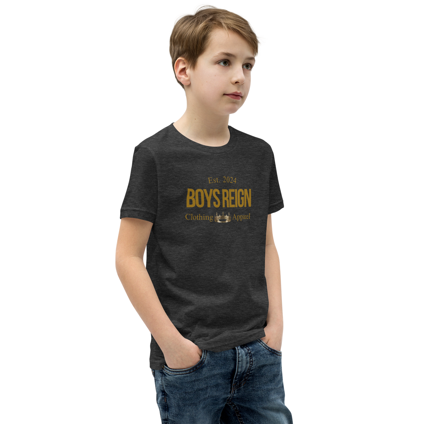 Boys Short Sleeve T-Shirt Classic Gold - Boys Reign
