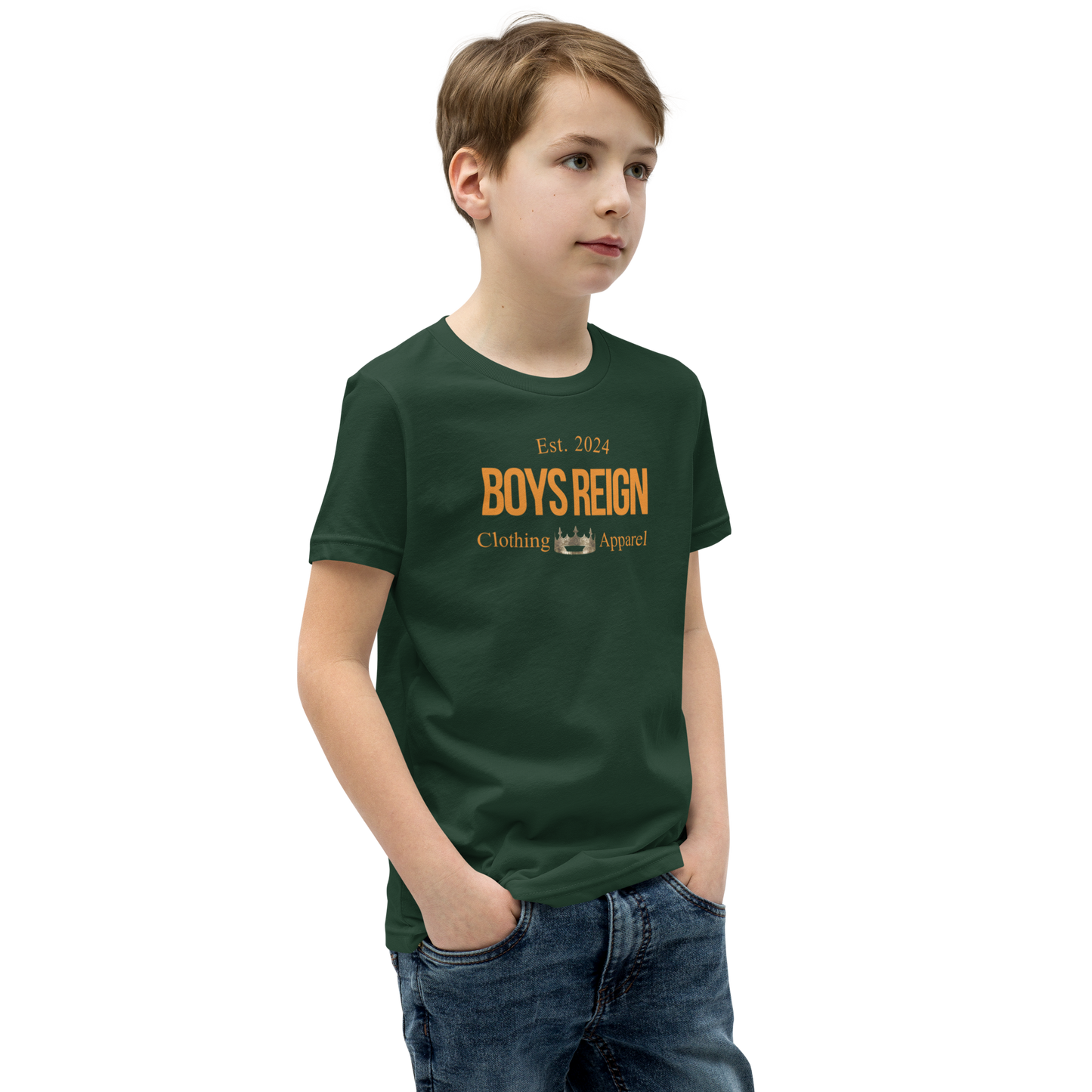 Boys Reign Short Sleeve T-Shirt Classic Orange - Boys Reign