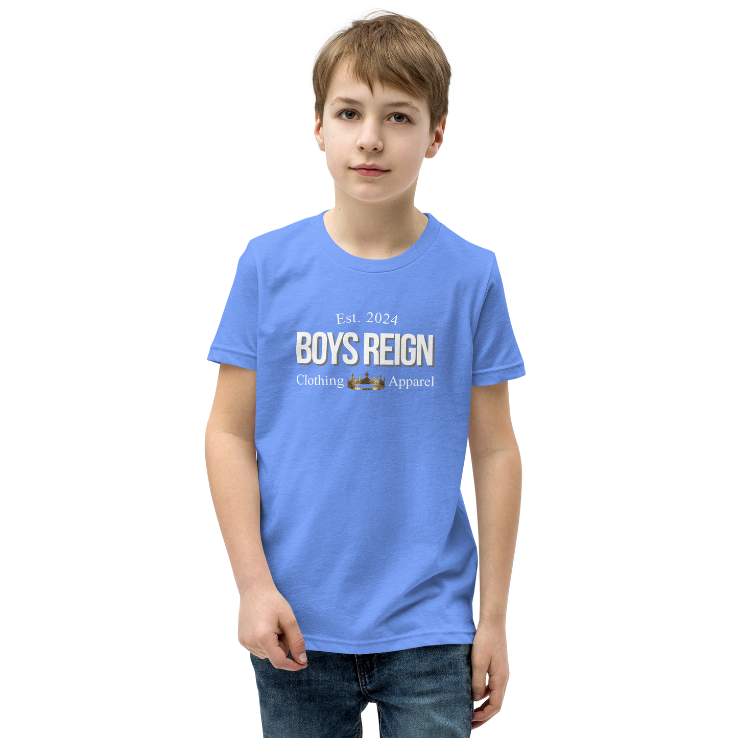 Boys Short Sleeve T-Shirt Classic White - Boys Reign