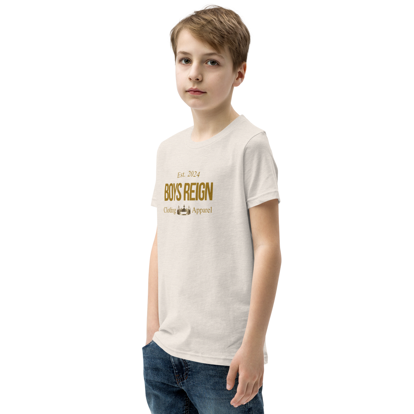Boys Short Sleeve T-Shirt Classic Gold - Boys Reign