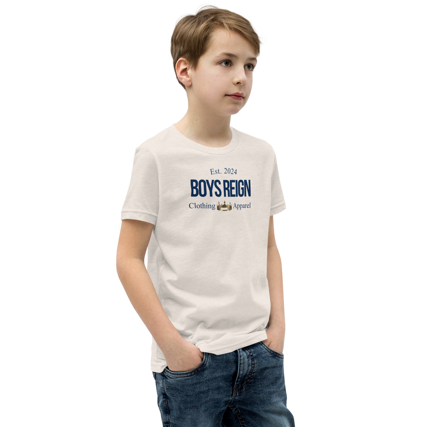 Boys Short Sleeve T-Shirt Classic Blue - Boys Reign