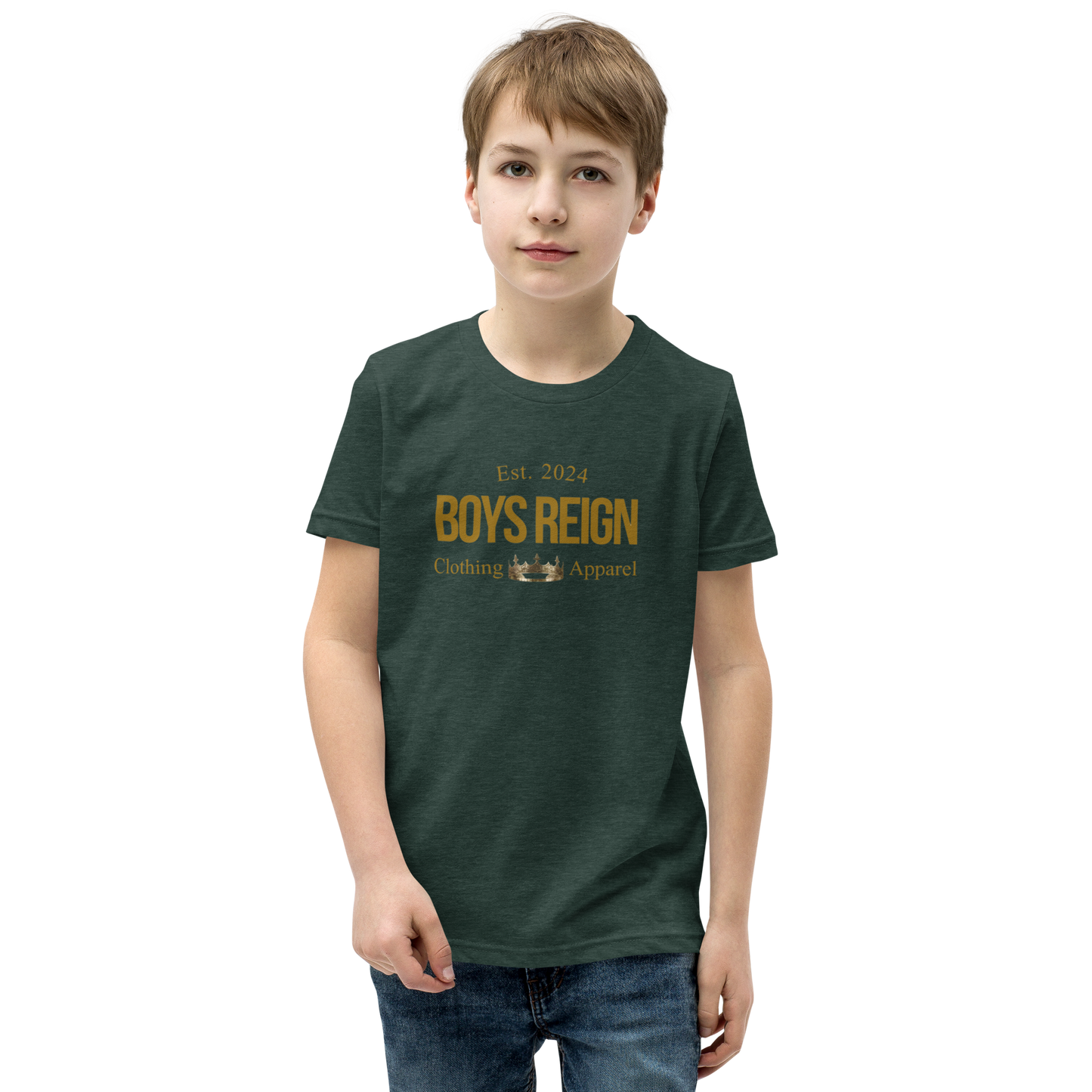Boys Short Sleeve T-Shirt Classic Gold - Boys Reign