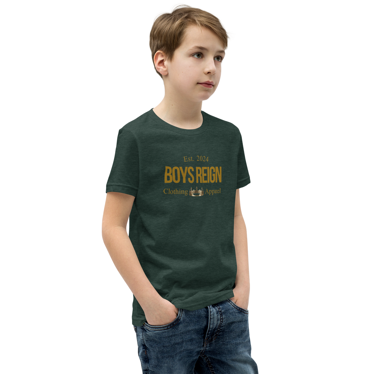 Boys Short Sleeve T-Shirt Classic Gold - Boys Reign