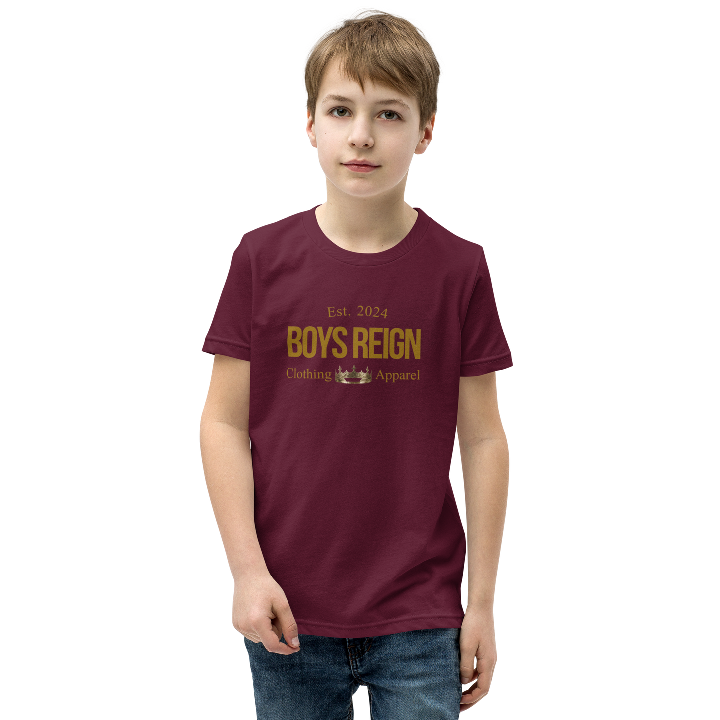 Boys Short Sleeve T-Shirt Classic Gold - Boys Reign
