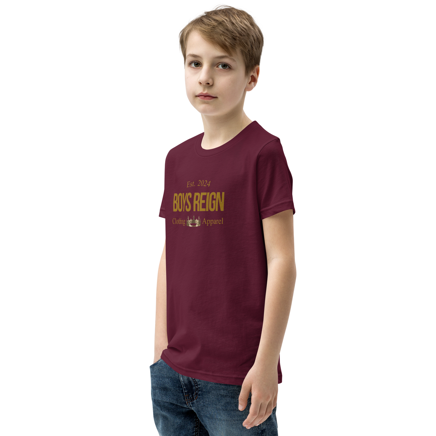 Boys Short Sleeve T-Shirt Classic Gold - Boys Reign