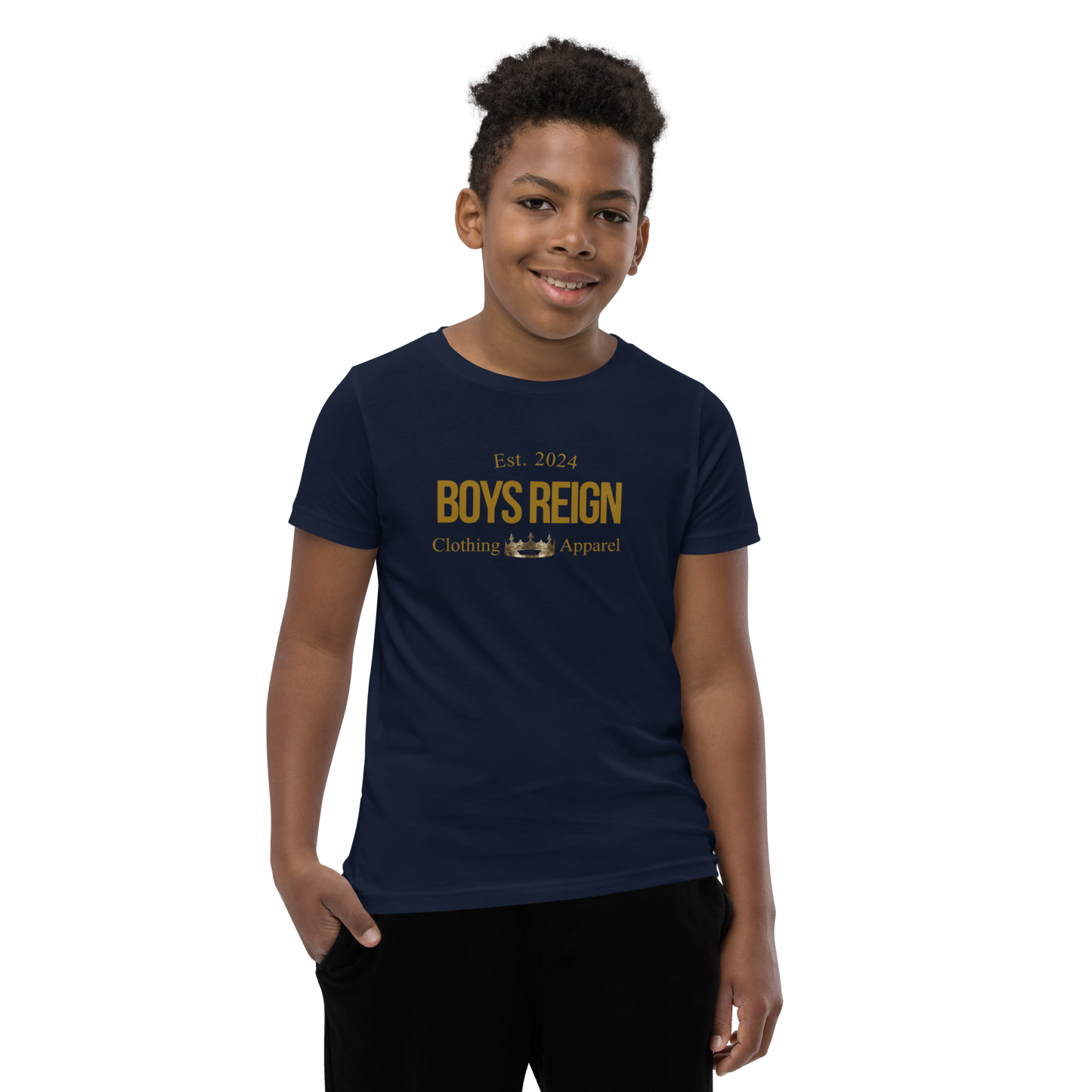 Boys Short Sleeve T-Shirt Classic Gold - Boys Reign