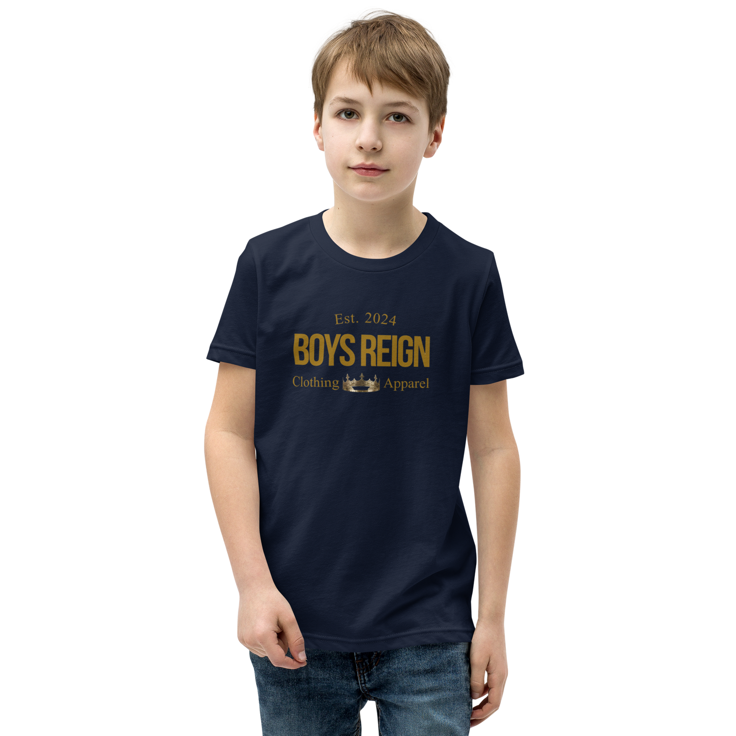 Boys Short Sleeve T-Shirt Classic Gold - Boys Reign
