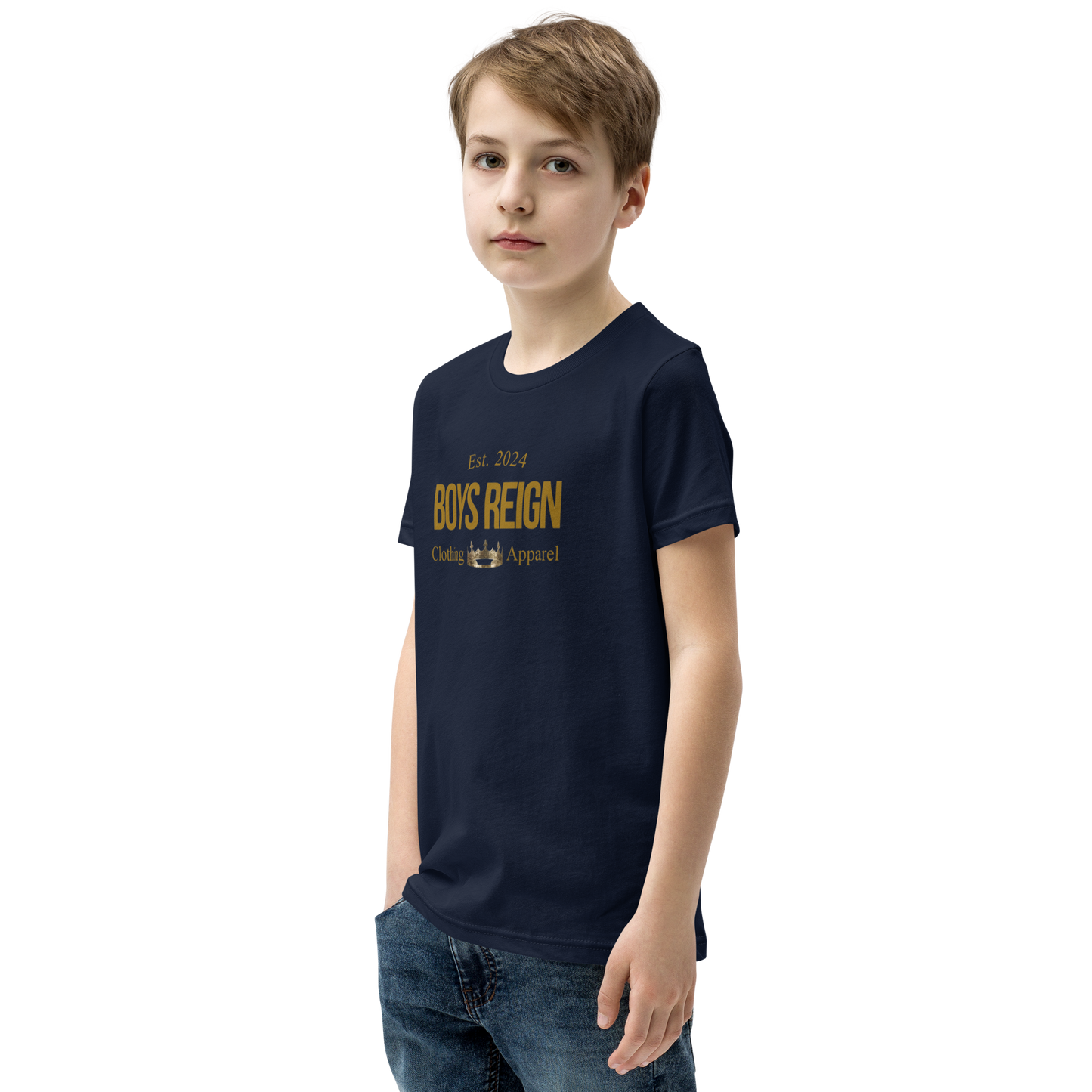 Boys Short Sleeve T-Shirt Classic Gold - Boys Reign