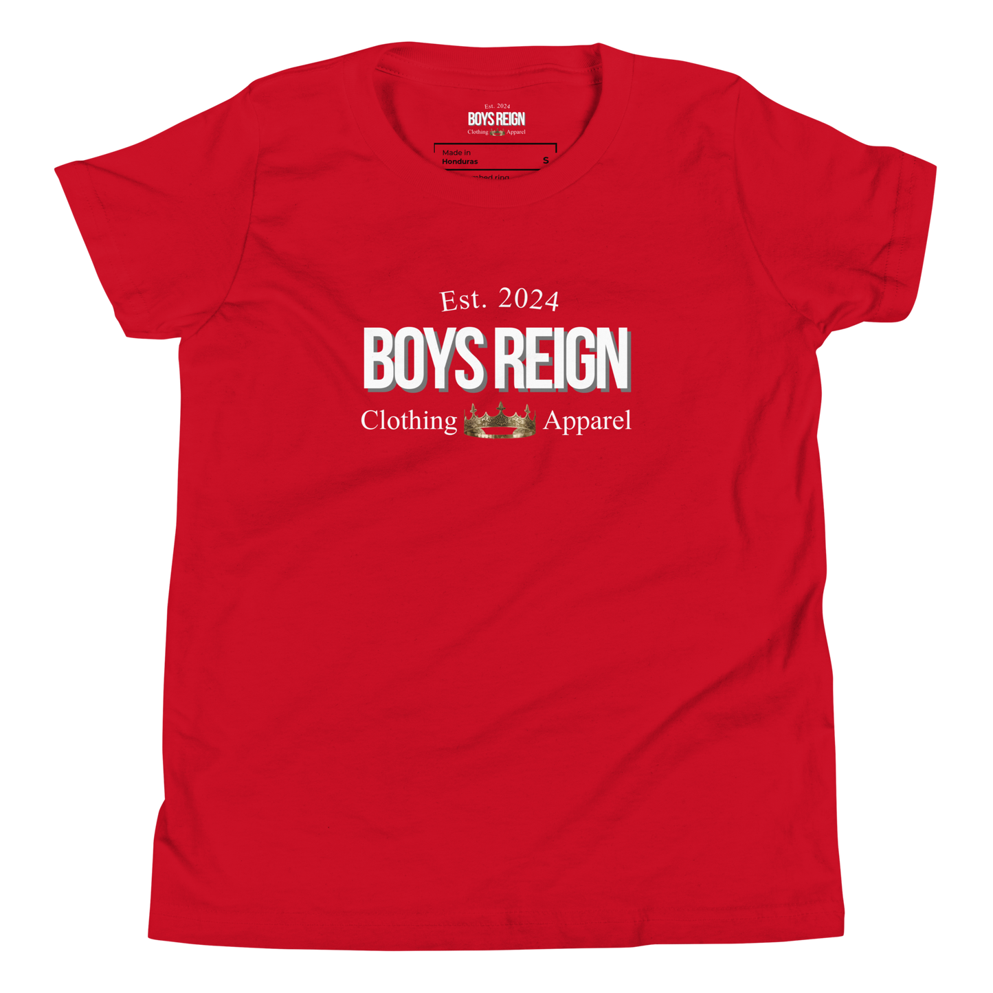 Boys Short Sleeve T-Shirt Classic White - Boys Reign