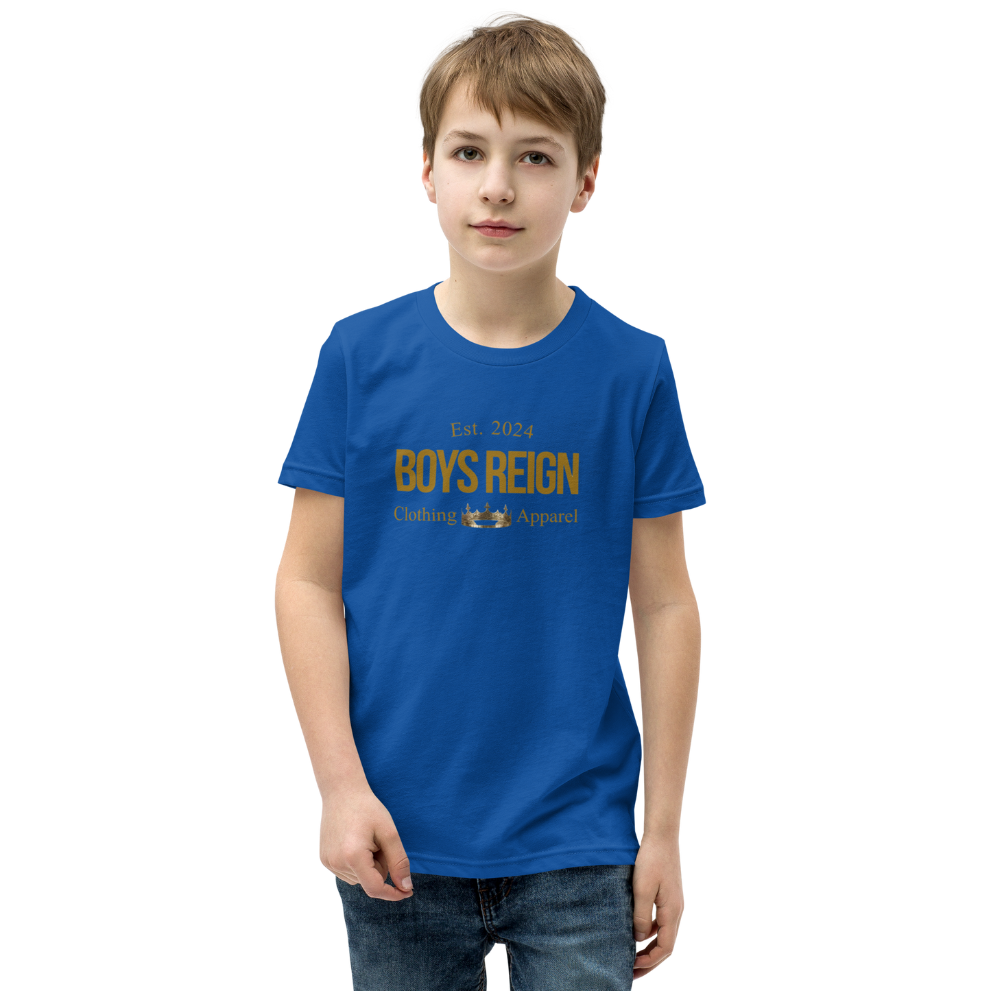 Boys Short Sleeve T-Shirt Classic Gold - Boys Reign