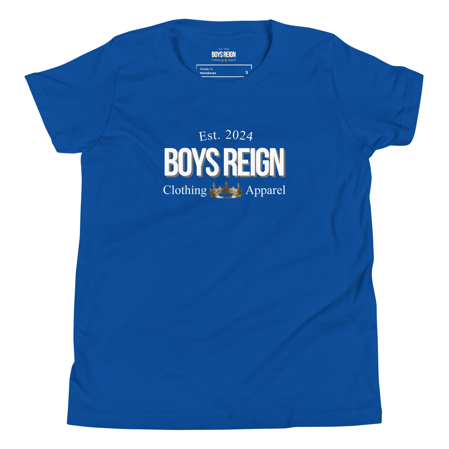 Boys Short Sleeve T-Shirt Classic White - Boys Reign