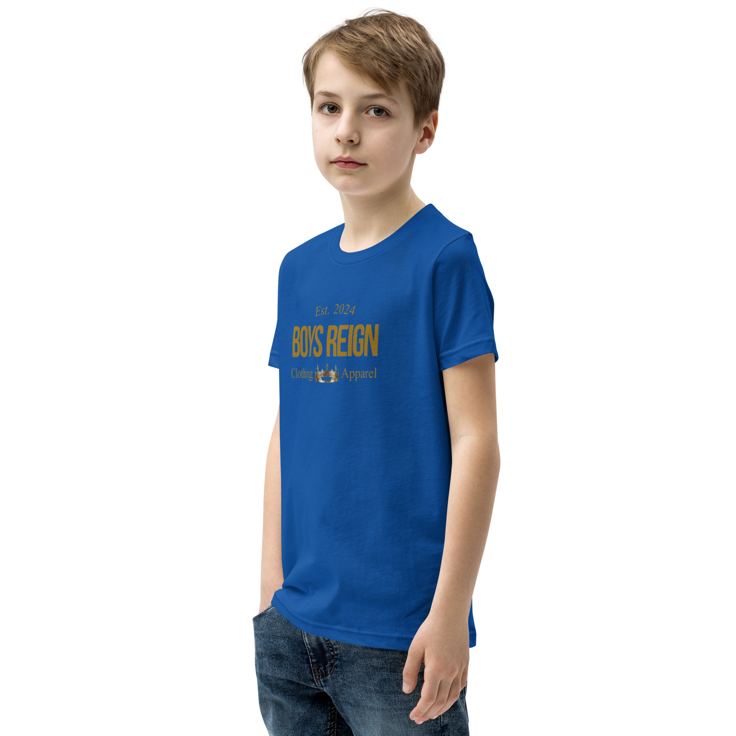 Boys Short Sleeve T-Shirt Classic Gold - Boys Reign