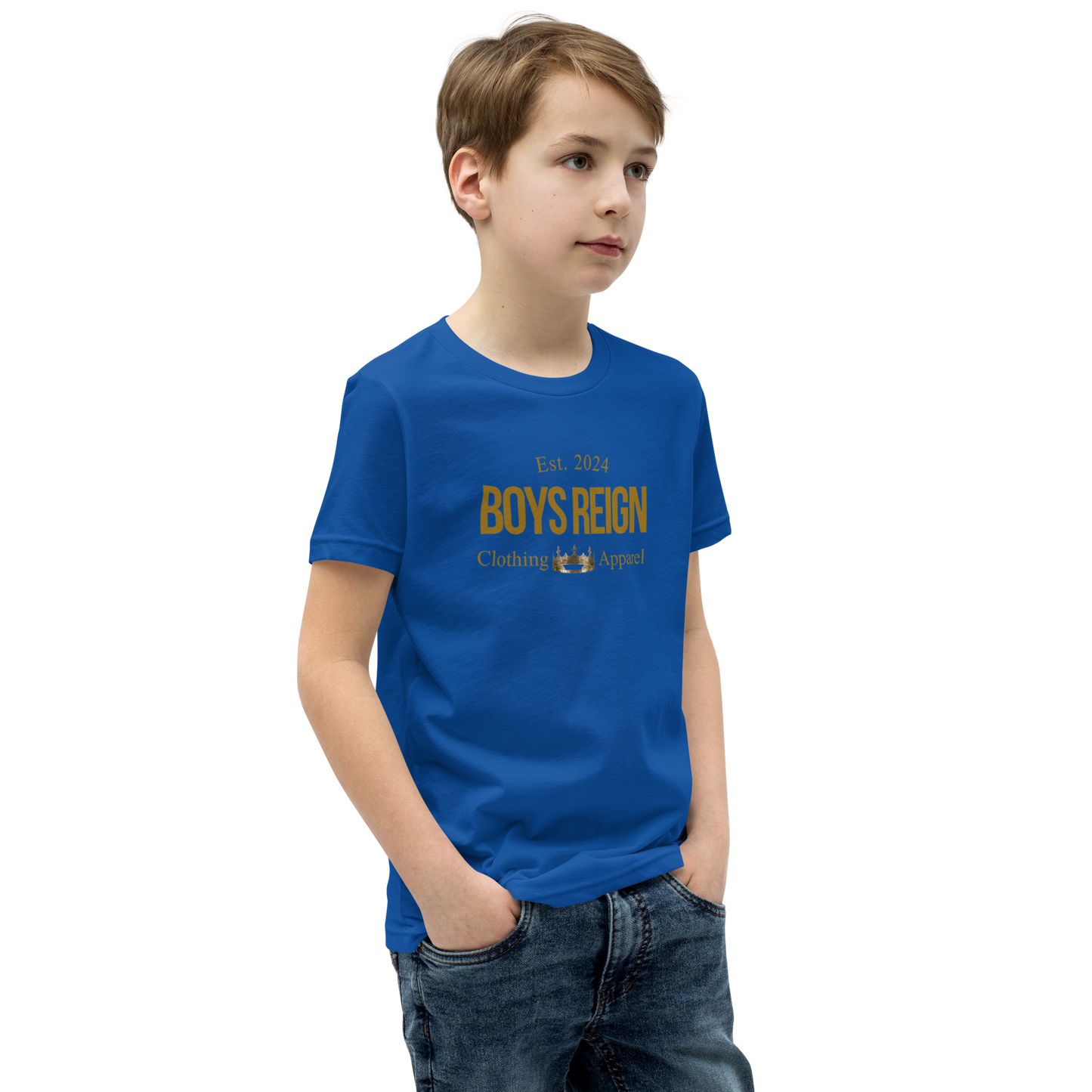 Boys Short Sleeve T-Shirt Classic Gold - Boys Reign