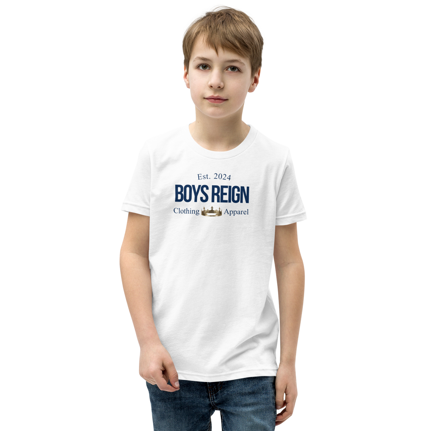 Boys Short Sleeve T-Shirt Classic Blue - Boys Reign