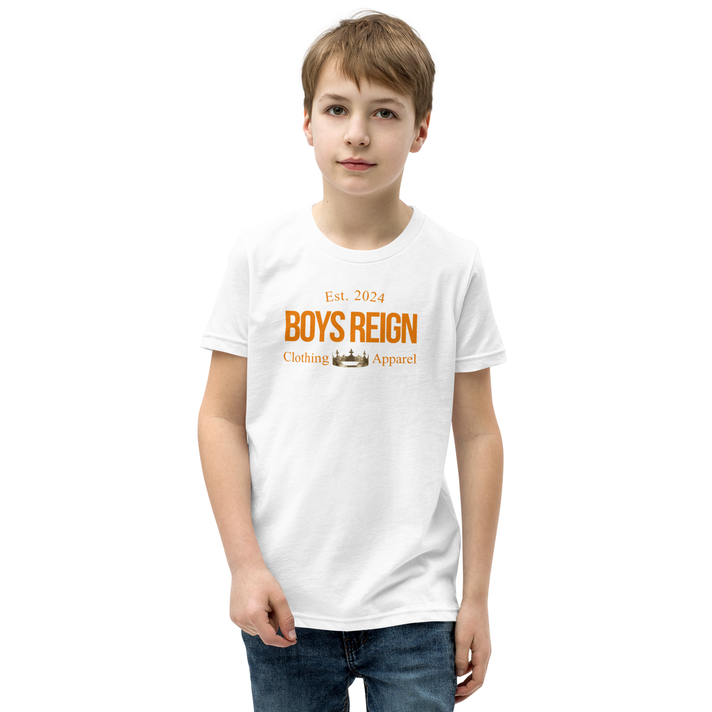 Boys Reign Short Sleeve T-Shirt Classic Orange - Boys Reign
