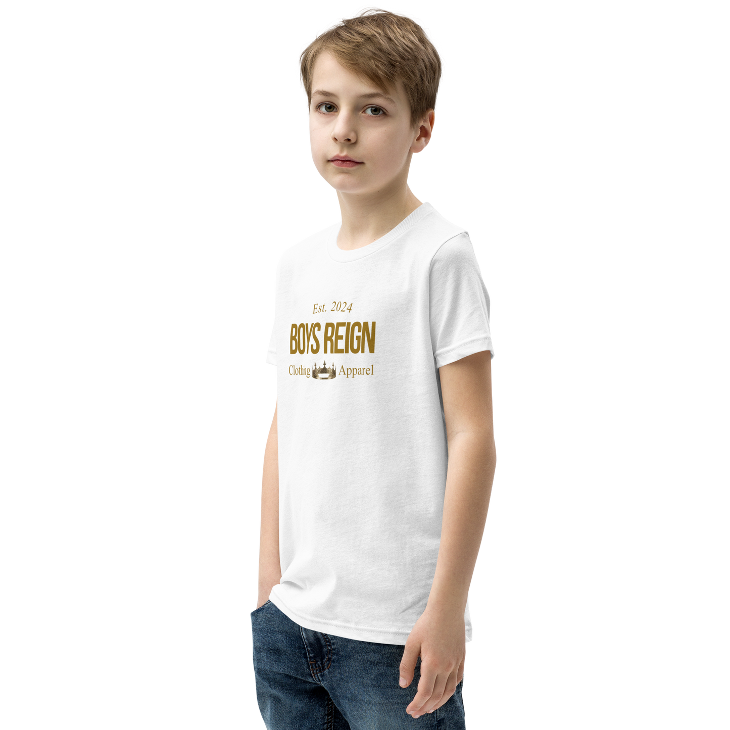 Boys Short Sleeve T-Shirt Classic Gold - Boys Reign