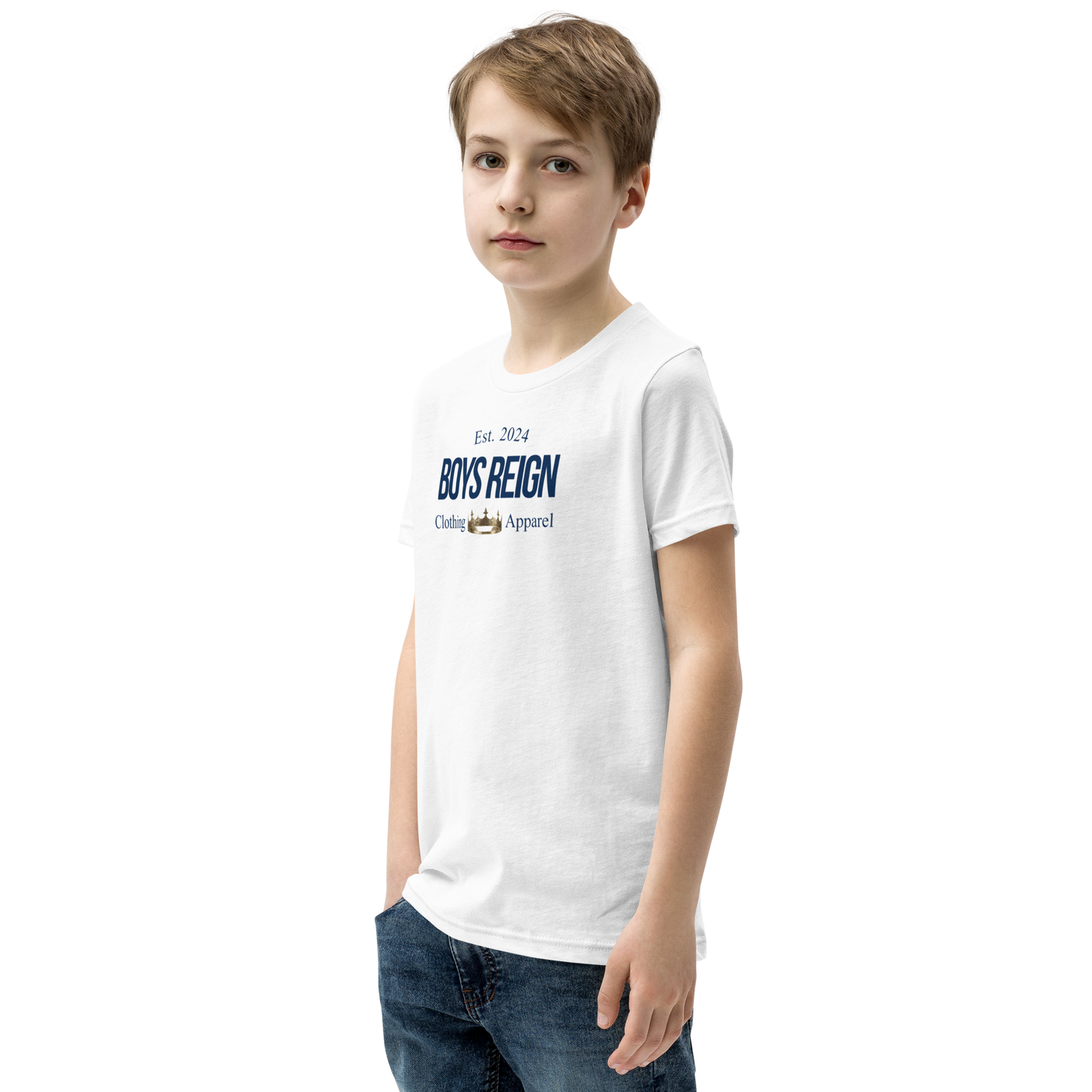 Boys Short Sleeve T-Shirt Classic Blue - Boys Reign