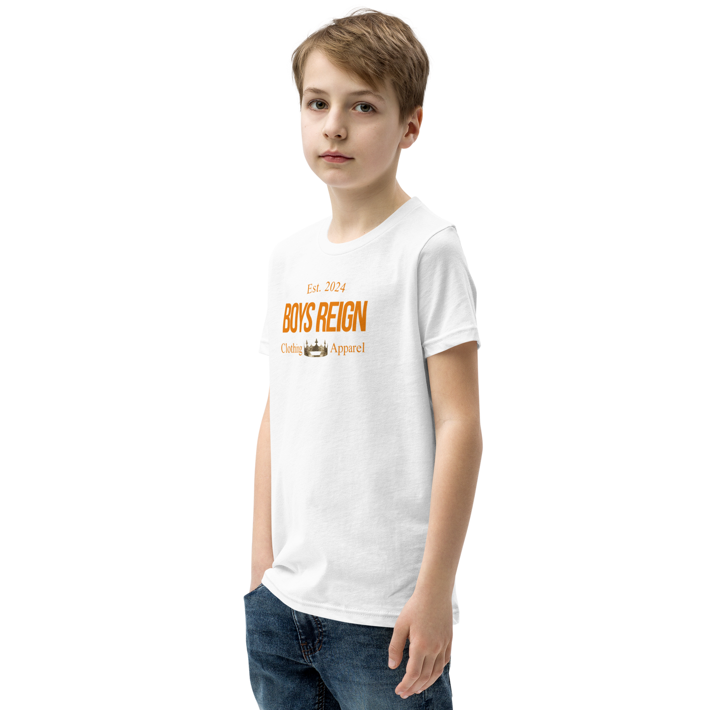 Boys Reign Short Sleeve T-Shirt Classic Orange - Boys Reign