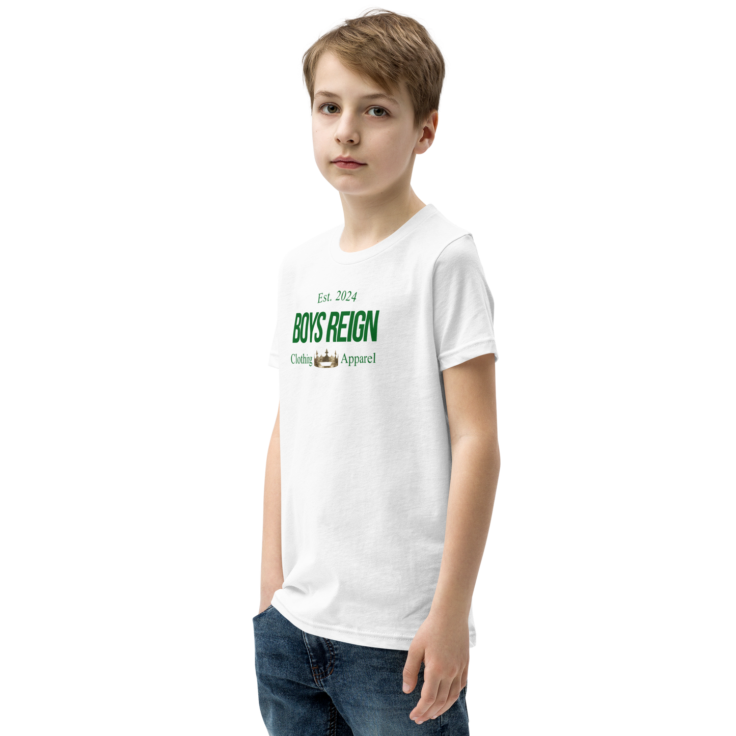 Boys Reign Short Sleeve T-Shirt Classic Green - Boys Reign