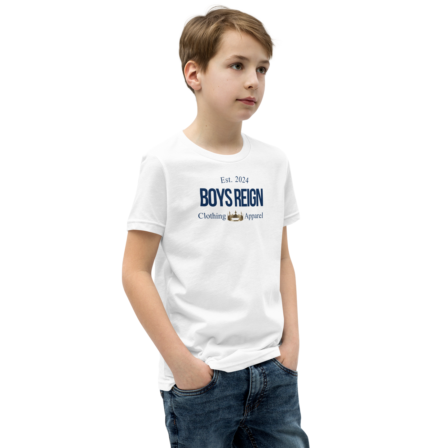 Boys Short Sleeve T-Shirt Classic Blue - Boys Reign