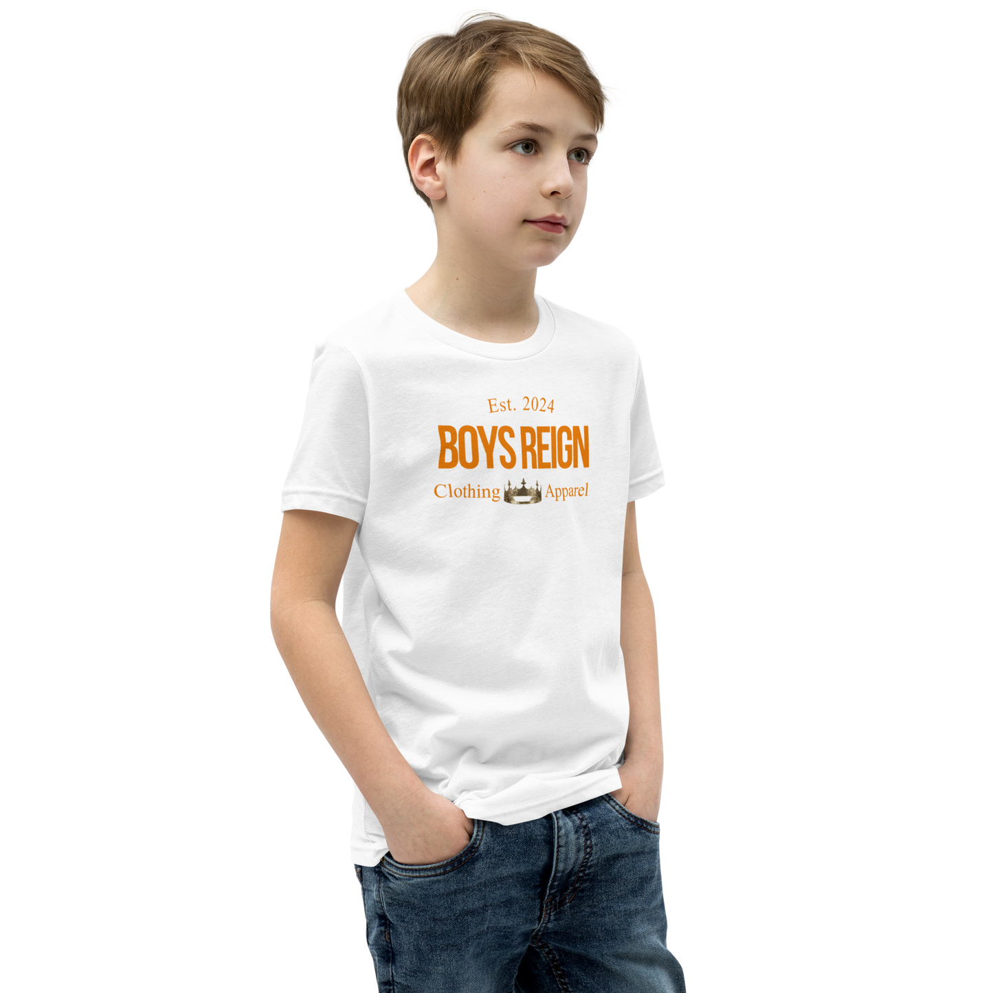 Boys Reign Short Sleeve T-Shirt Classic Orange - Boys Reign