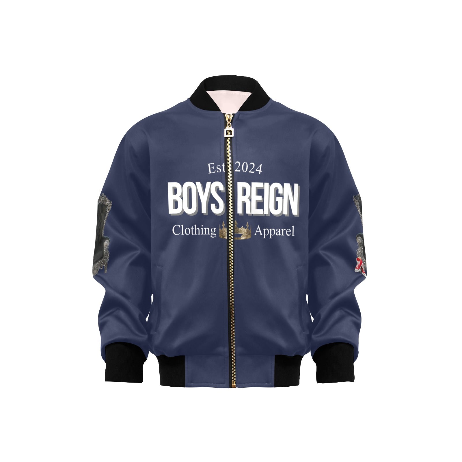 Boys Reign Bomber Jacket  With Pockets - Boys Reign