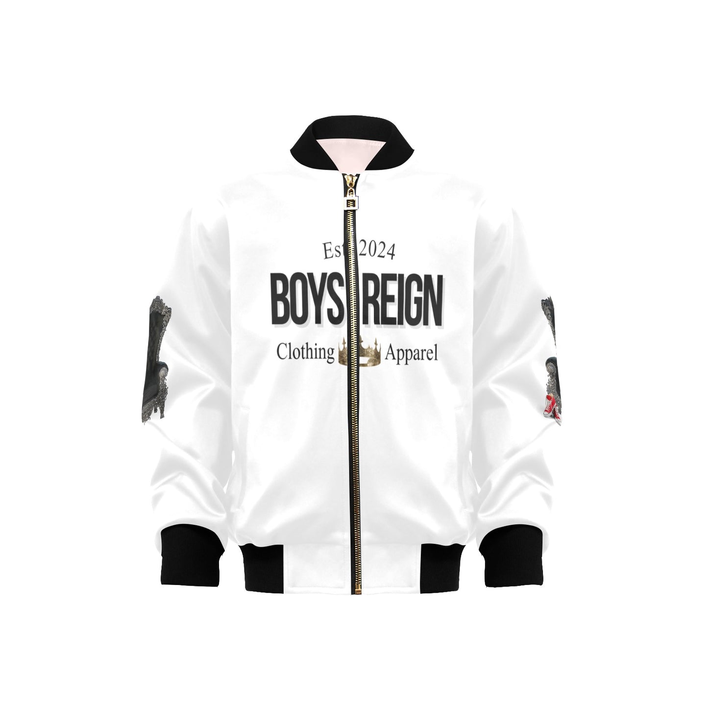 Boys Reign Bomber Jacket  With Pockets - Boys Reign